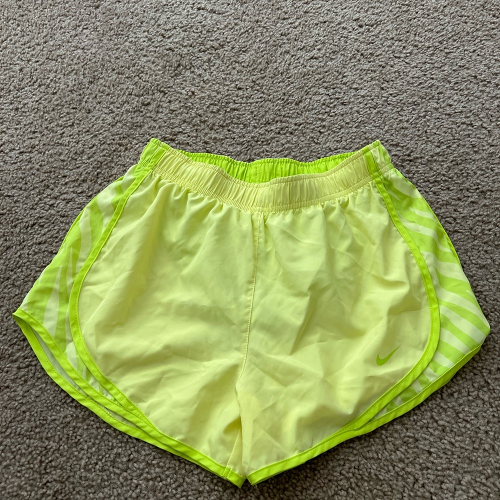 Neon yellow Nike shorts